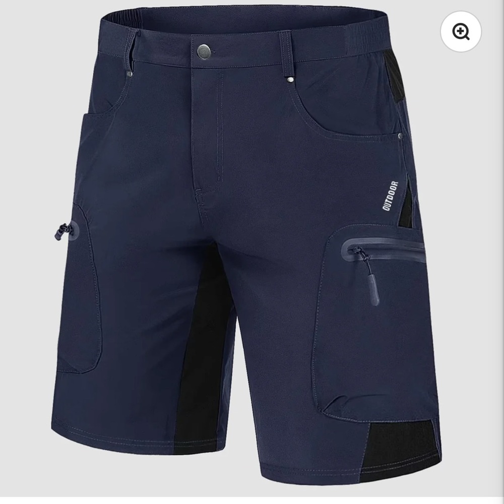 Outdoor Men’s Navy Cargo Shorts with Zipper Pockets